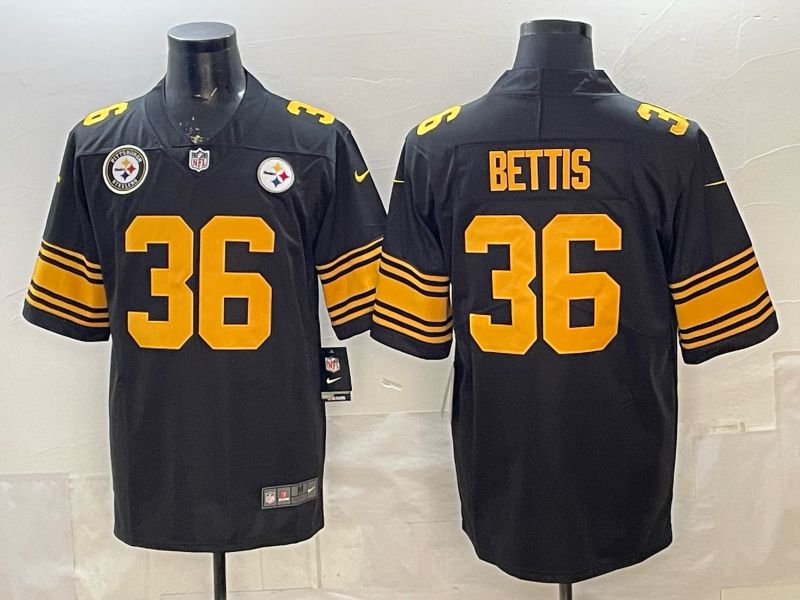2026 Men Pittsburgh Steelers #36 Bettis Black Nike Limited NFL Jersey style 006